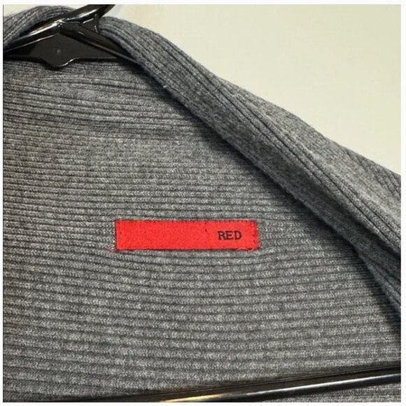 RED Open Gray Cardigan Sz S - Picture 2 of 3
